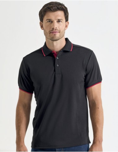 PRE-PR618-Mens Contrast Coolchecker® Polo